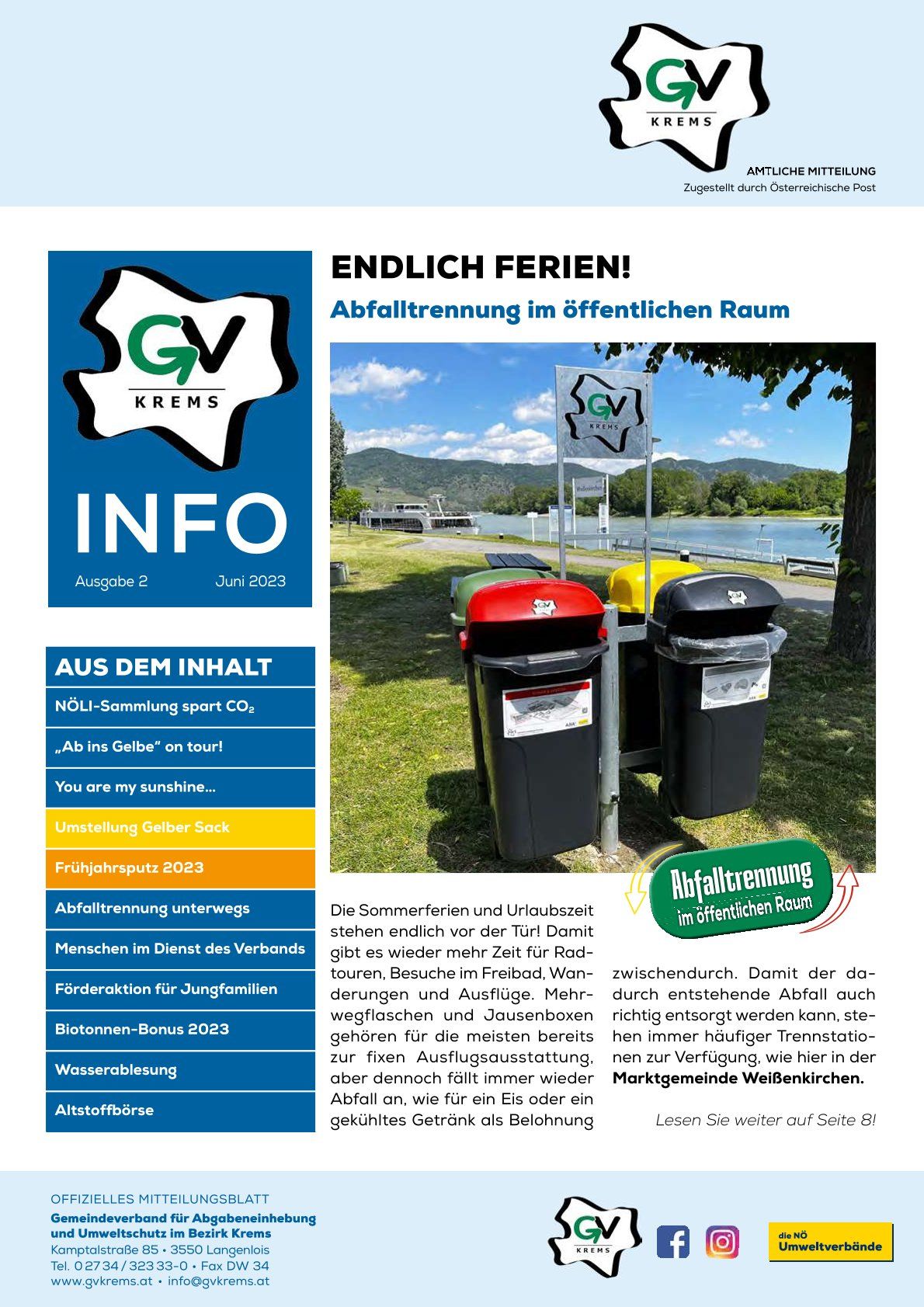 Titelseite der GV Info Ausgabe 2/23